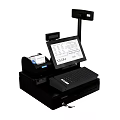 Commercial Point of Sale System With Touch Screen Display Keyboard And Receipt Printer