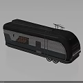 Vintage Streamlined Trailer With Roof Rack Grille Windows And Wheels