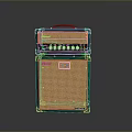 Bad Cat Amplifier With Green Cabinet Control Knobs And Speaker Cabinet