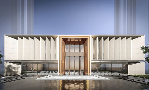 Modern Sales Office Building 3d model