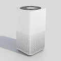 White Square Air Purifier With Top Air Outlet And Mesh Bottom For Home Use
