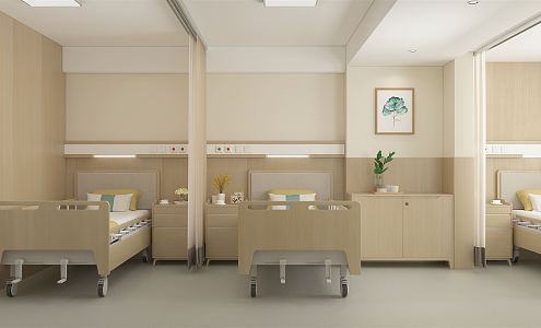 Modern nursing home pension room 3d model