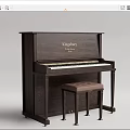 Elegant Dark Wooden Kingspury The Royal Touch Piano With Upholstered Bench