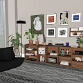 Modern Lazy Sofa Casual Simple Middle Ancient Leisure Hall 3d model