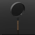 Essential Household Magnifying Glass With Clear Lens Black Frame And Wooden Handle