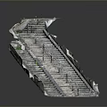 Modern Staircase Design With Metal Handrail White Steps And Green Plants Decoration
