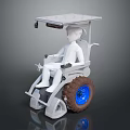 Solar Powered Utility Vehicle With Roof Panel Driver Seat And Large Tires