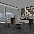 Modern Office Manager's Office 3d model