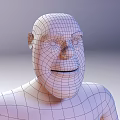 3D Cartoon Head Model Of Game And Movie Character With Gentle Smile Expression