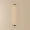 Modern Minimalist Wall Light With Slim Linear Design Gold And Black Finish