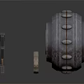 Black Mechanical Equipment Components With Circular Metal Rings And Installation Tool
