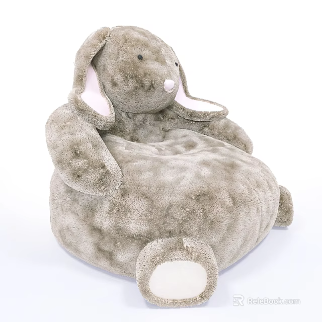 Plush Rabbit Doll Shaped As Comfortable Seat 3d model 