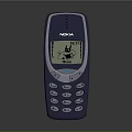 Nokia Classic Blue Mobile Phone With Physical Keypad And Screen 3d model