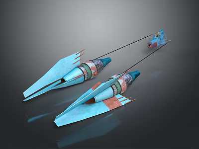 Futuristic Blue Motorcycle Design With Streamlined Body Orange Accents And Metallic Engine Parts 3d model