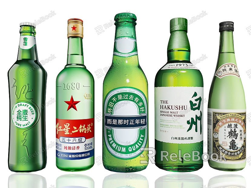 Wine Beer Wine Champagne Snowflake Drink Bottle Cans Wine Bottle Cocktail Snowflake Red Star Erguotou model