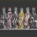 Colorful Assorted Drink Bottles With Various Flavors And Brand Labels