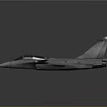 3D Rendering Of Modern Fighter Jet With Sleek Design And Red Insignia On Wings