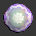 Decorative Jellyfish Like Plant With Pink Purple Tentacles On White Background