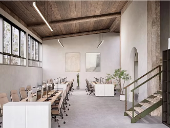 Public Office Area Public Office 3d model