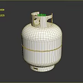 White Metal Gas Cylinder With Smooth Surface And Top Opening Design