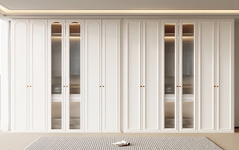 Cream wardrobe French wardrobe 3d model