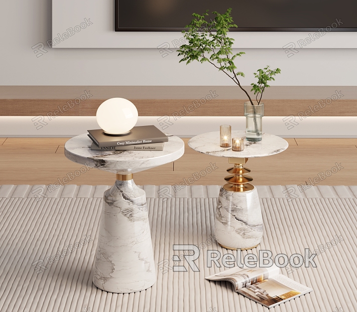 Modern Side Table Marble Side Table Round Side Table Corner Table Coffee Table Negotiation Table model