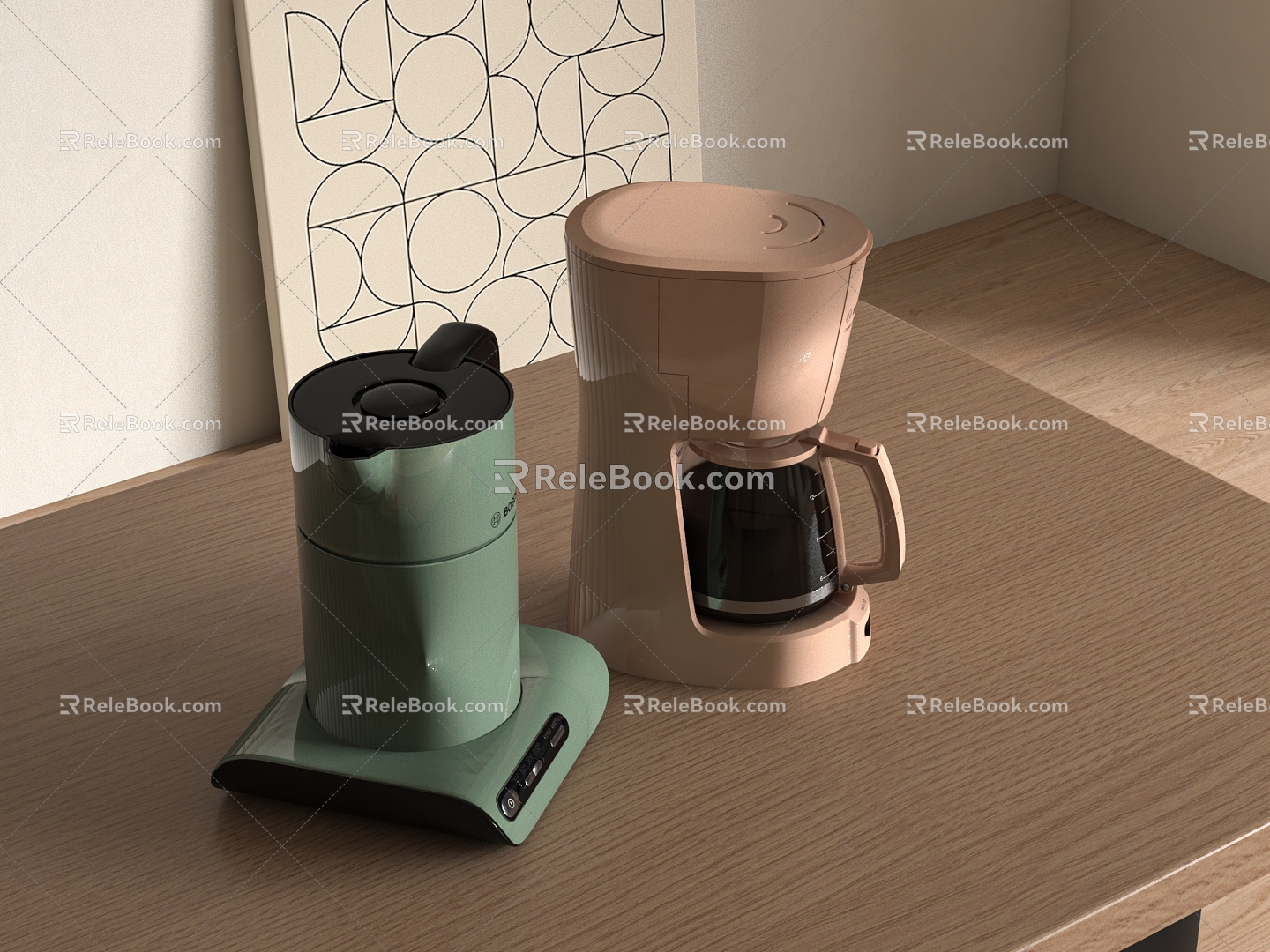 Modern Coffee Machine Coffee Bean Coffee Cup Coffee 3d model