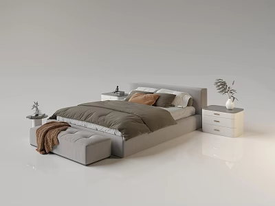 Simple Fabric Bed 3d model