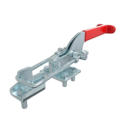 Metal Clamp With Red Handle Industrial Fastening Mechanical Fixture Tool 3d model