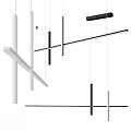 Minimalist style linear pendant lamp design modern geometric pendant lamp art 3d model