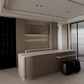 Modern Kitchen Interior Design With Island Counter And Wooden Cabinets