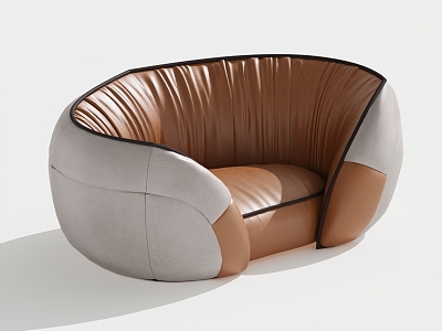 Modern Single Sofa Single Leisure Chair 3d model