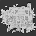 Ancient Historical Ruins With Stone Columns Archway And Scattered Stone Blocks