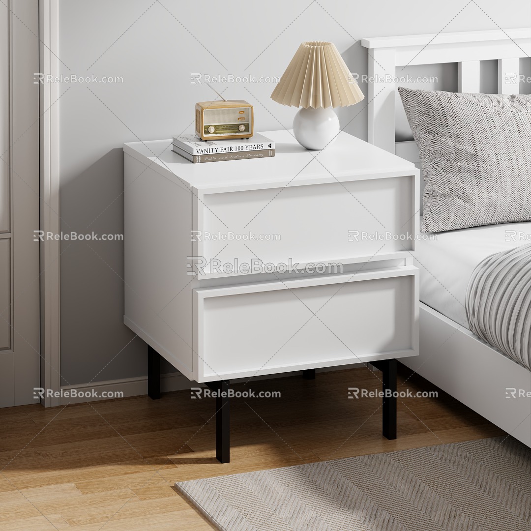 Nordic bedside table 3d model