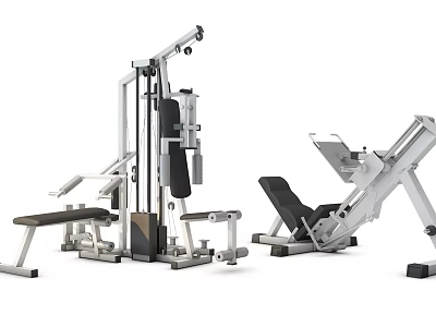 Professional Multi functional Commercial Gym Sports Equipment Including Leg Press And Seated Trainer 3d model