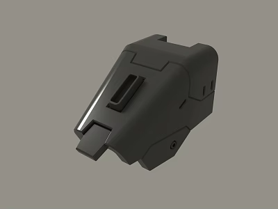 Black Mechanical Component Design With Modern Structure And Functional Features 3d model