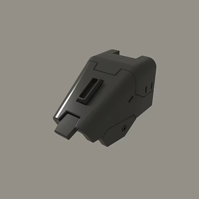 Black Mechanical Component Design With Modern Structure And Functional Features 3d model