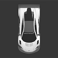 White Sports Car With Sleek Aerodynamic Body And Large Rear Wing Design