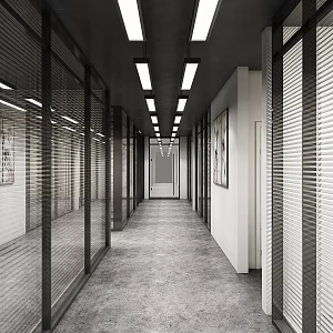 Modern Aisle Corridor 3d model