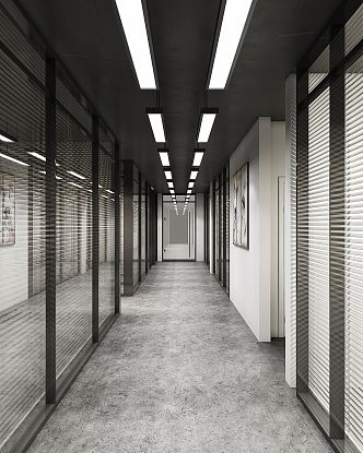 Modern Aisle Corridor 3d model