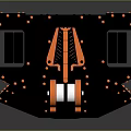 Precision Mechanical Device With Black Base Orange Silver Components And Fixing Points