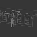 Traditional Snack Shop Featuring Entrance Exit And Customer Ordering Counter