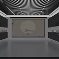 Exhibition Wall With China Map Historical Photos And Motivational Theme Slogan