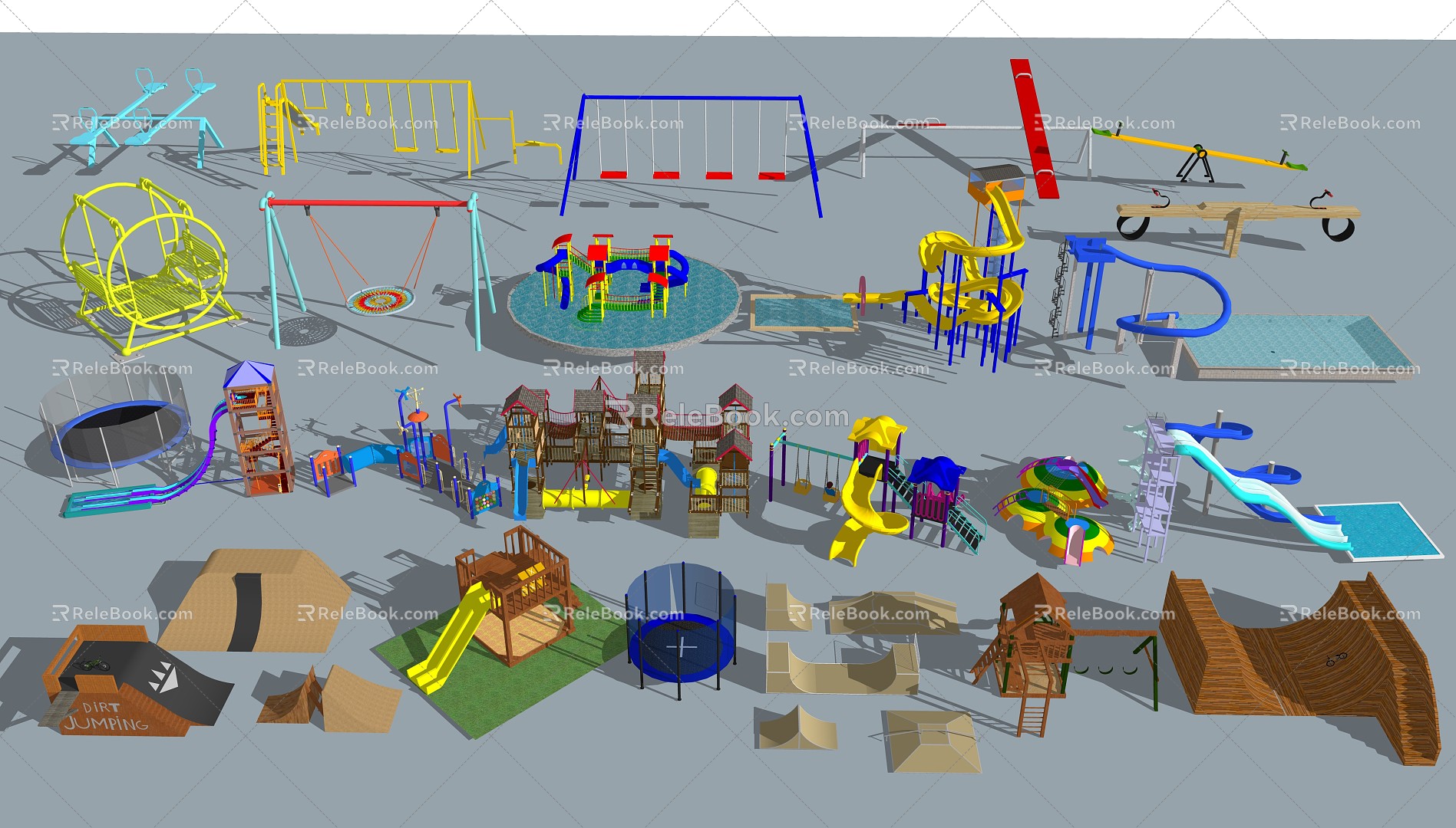 Modern play equipment Children's play equipment model