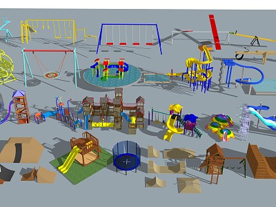 Modern play equipment Children's play equipment model