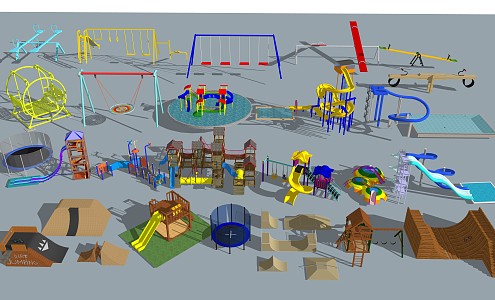 Modern play equipment Children's play equipment 3d model