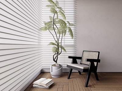 Modern venetian blinds, fabric curtains, window basin pick model