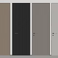 Simple Design Interior Hinged Doors in Various Colors with Metal Door Handles
