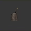 Swan Shaped Decoration With Brown Spotted Body And Yellow Head