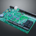 integrated circuit board circuit board integrated circuit integrated circuit integrated block electronic board electronic component electronic part chip 3d model